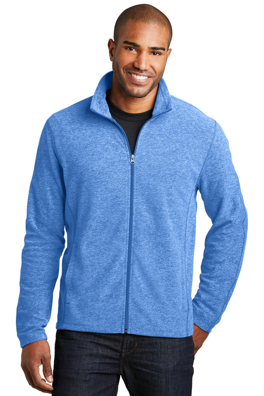 Port Authority Heather Microfleece Full-Zip Jacket. F235 - EMBROIDERED