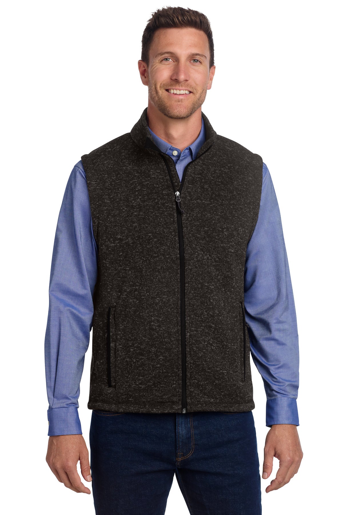 Port Authority Sweater Fleece Vest F236 - EMBROIDERED