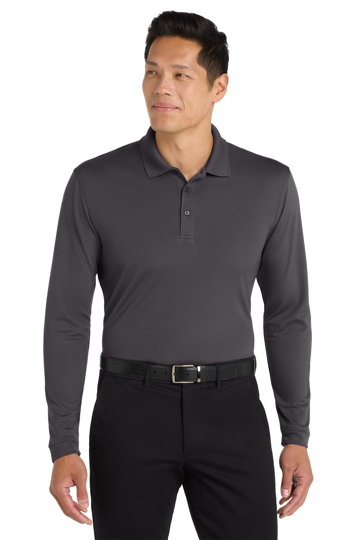 Port Authority  Dry Zone  UV Micro-Mesh Long Sleeve Polo K110LS - EMBROIDERED
