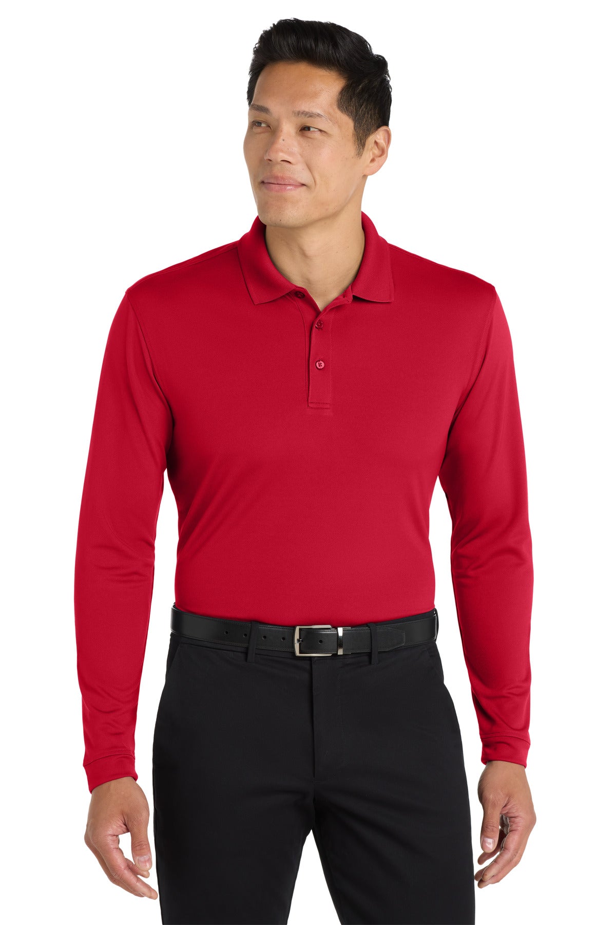 Port Authority  Dry Zone  UV Micro-Mesh Long Sleeve Polo K110LS - EMBROIDERED