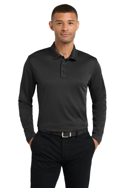 Port Authority Silk Touch‚ Performance Long Sleeve Polo. K540LS - EMBROIDERED