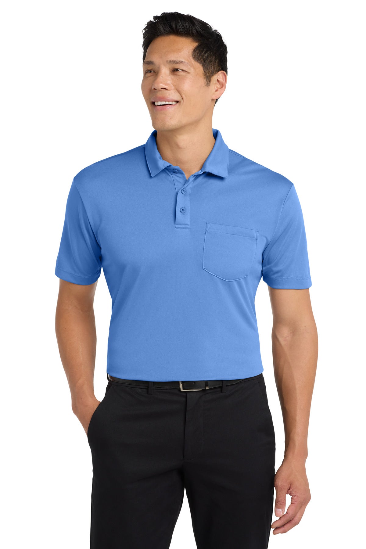 Port Authority Silk Touch‚ Performance Pocket Polo. K540P - EMBROIDERED