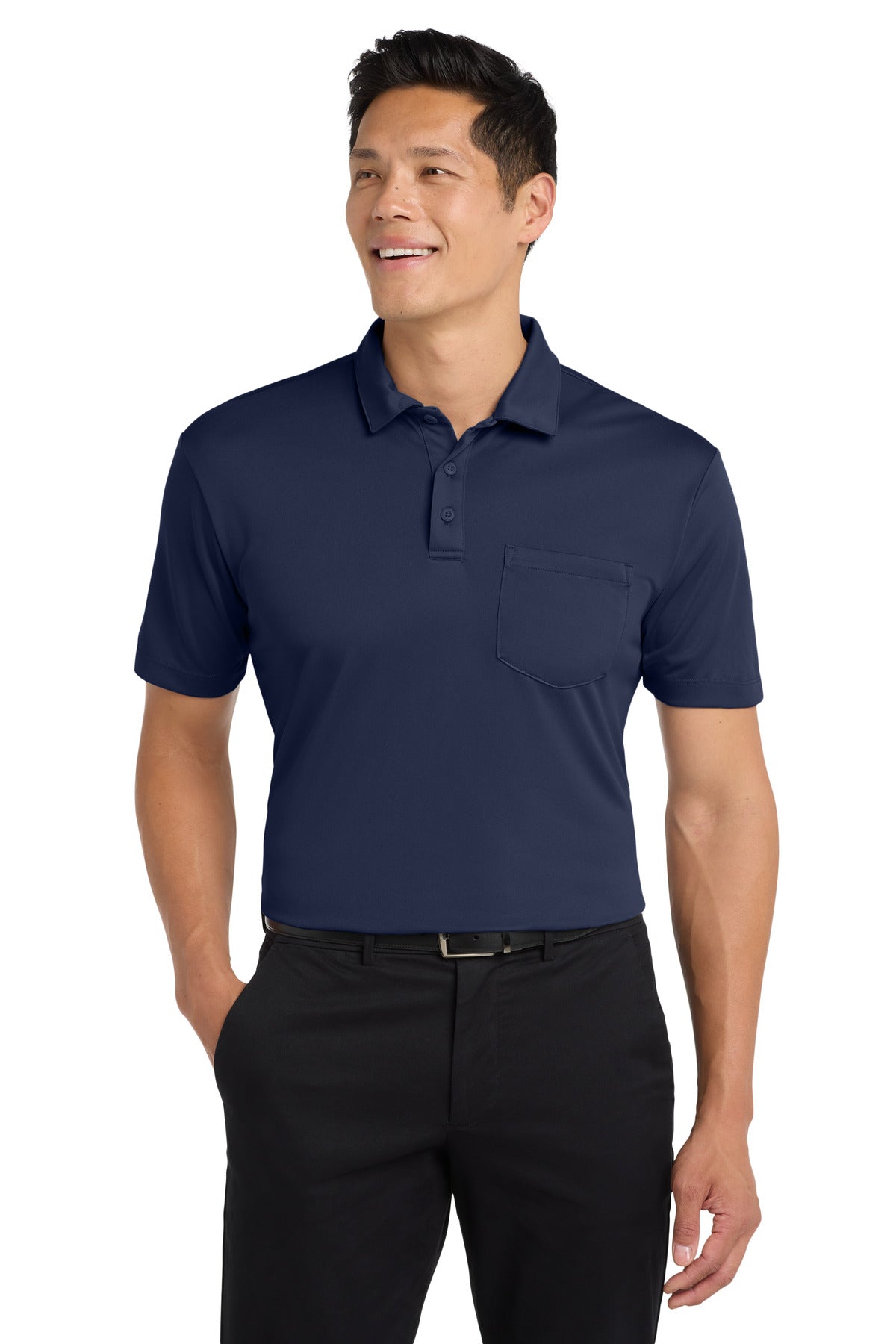 Port Authority Silk Touch‚ Performance Pocket Polo. K540P - EMBROIDERED