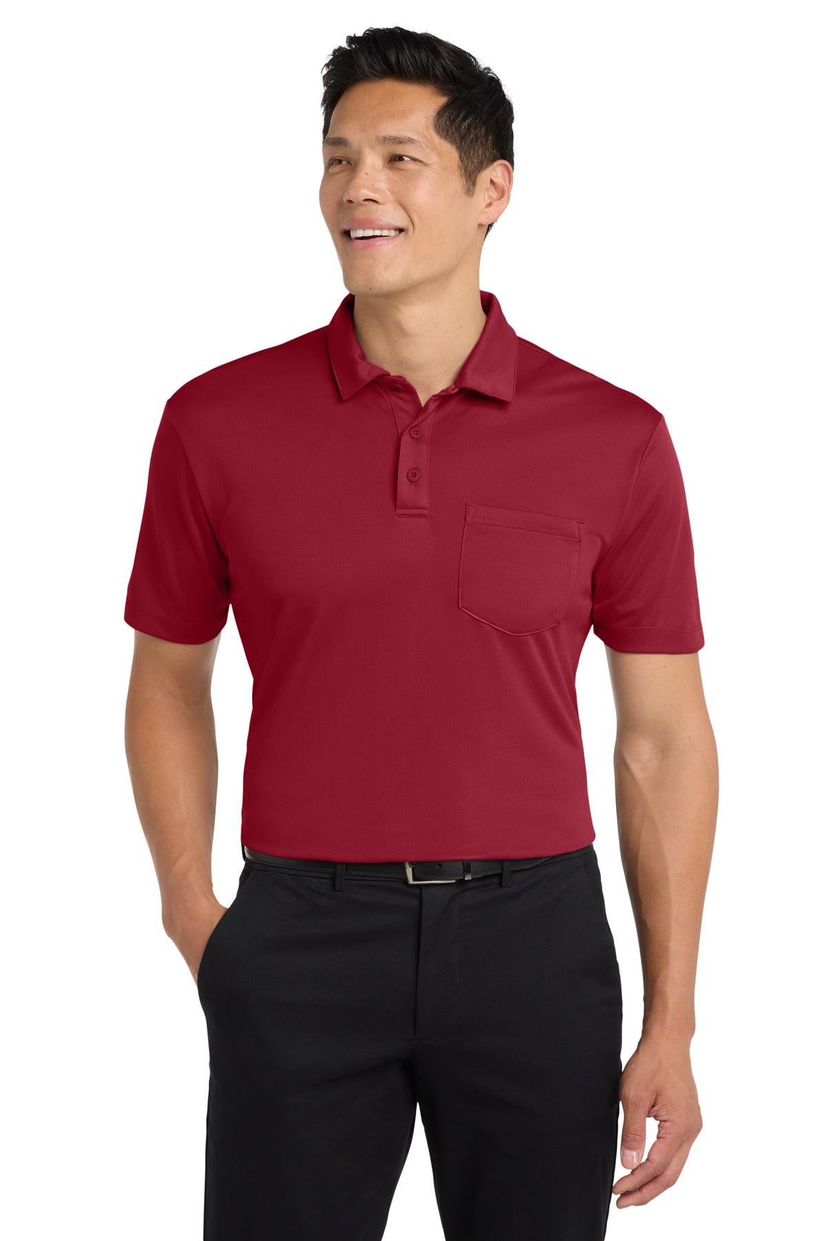 Port Authority Silk Touch‚ Performance Pocket Polo. K540P - EMBROIDERED