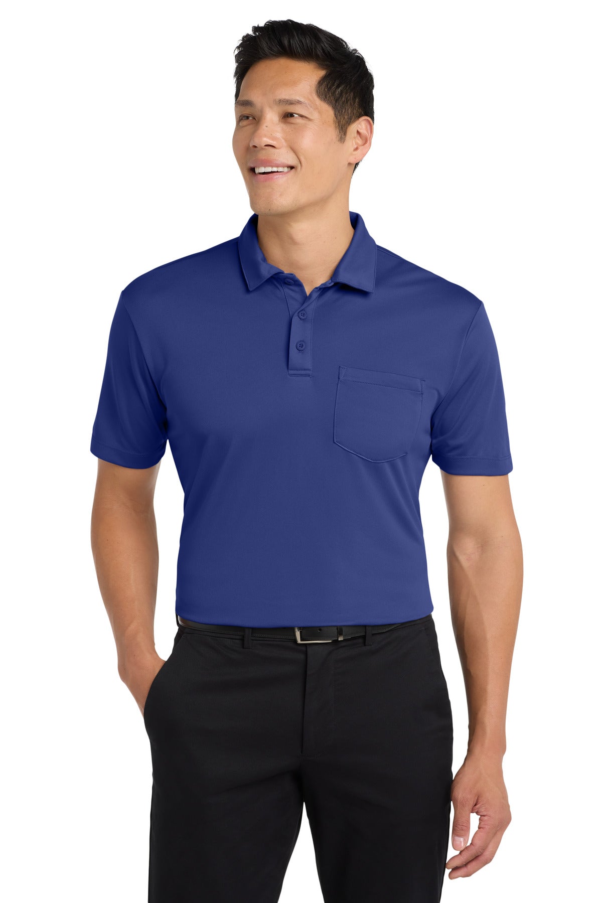 Port Authority Silk Touch Performance Pocket Polo. K540P - EMBROIDERED