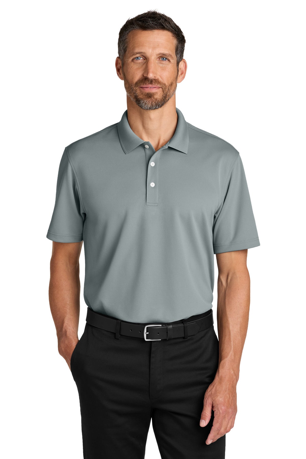 Port Authority Dry Zone Stain-Release Grid Polo K845 - EMBROIDERED
