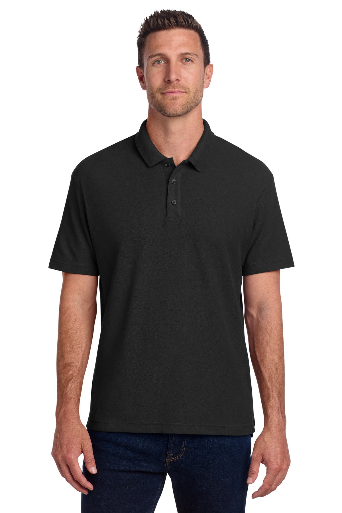Port Authority C-FREE Cotton Blend Pique Polo K867 - EMBROIDERED