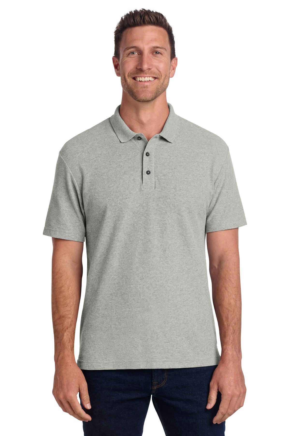 Port Authority C-FREE Cotton Blend Pique Polo K867 - EMBROIDERED