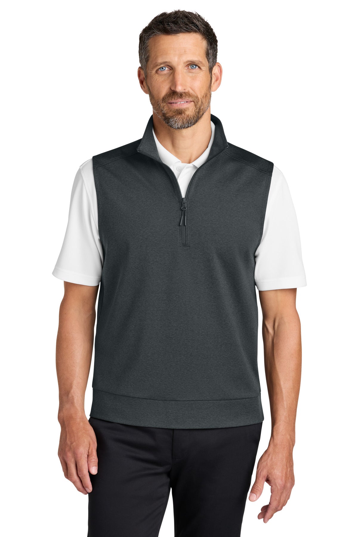 Port Authority C-FREE Double Knit 1/4-Zip Vest K880V - EMBROIDERED