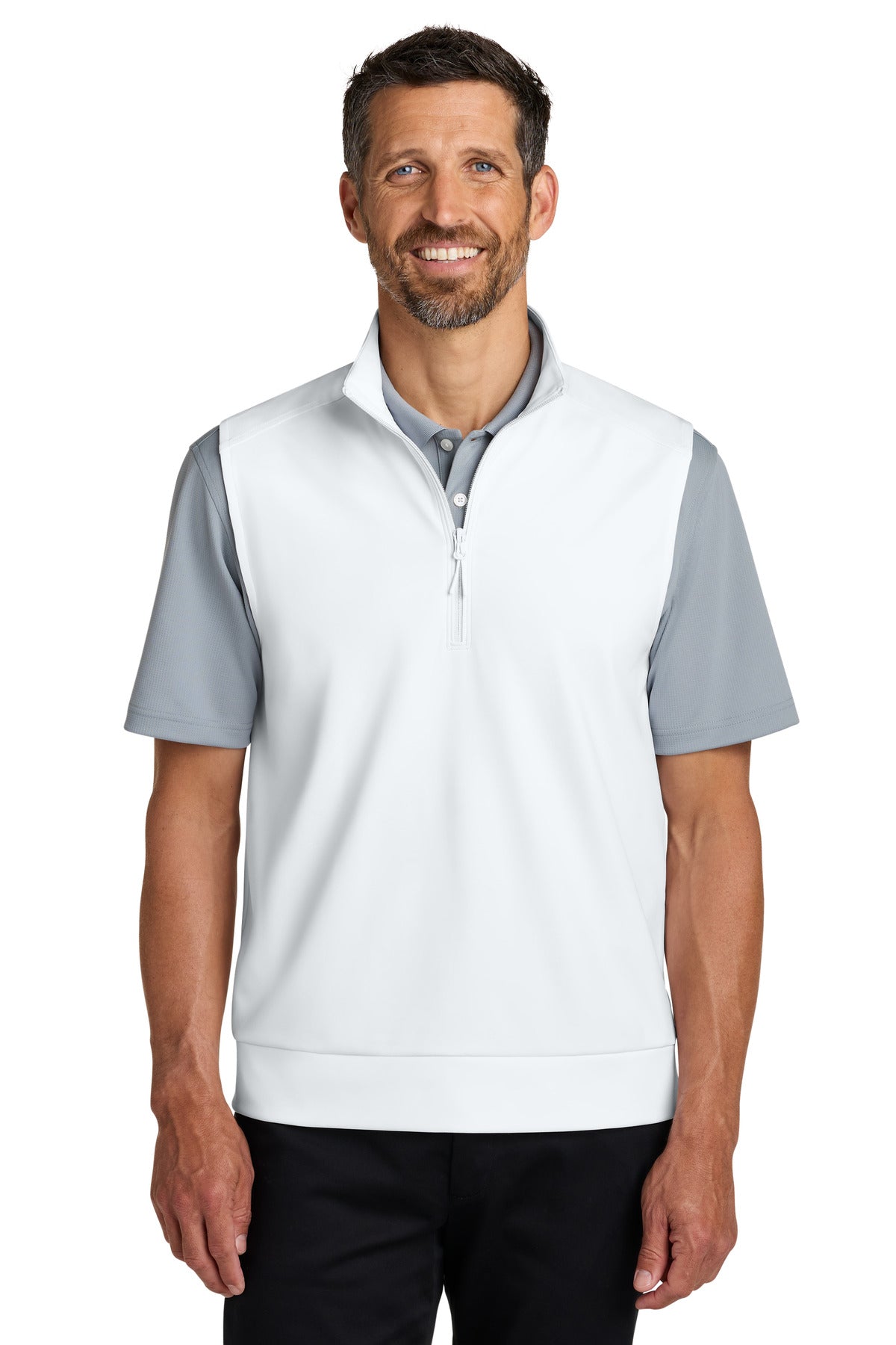 Port Authority C-FREE Double Knit 1/4-Zip Vest K880V - EMBROIDERED