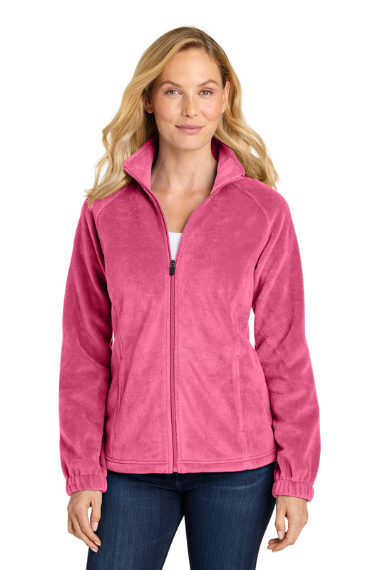 Port Authority Women's Plush Fleece Full-Zip Jacket L190 - EMBROIDERED