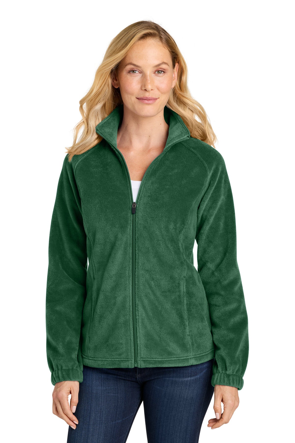 Port Authority Women's Plush Fleece Full-Zip Jacket L190 - EMBROIDERED