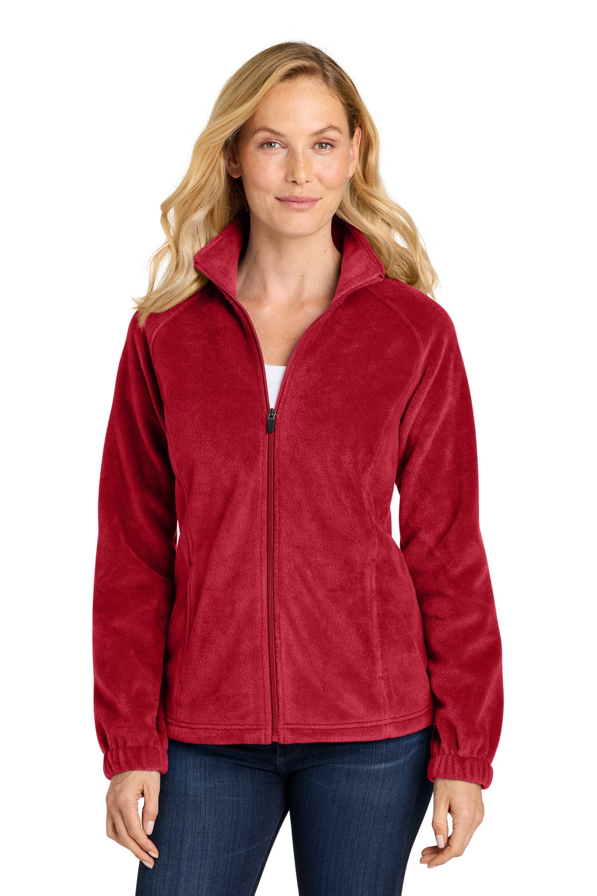 Port Authority Women's Plush Fleece Full-Zip Jacket L190 - EMBROIDERED