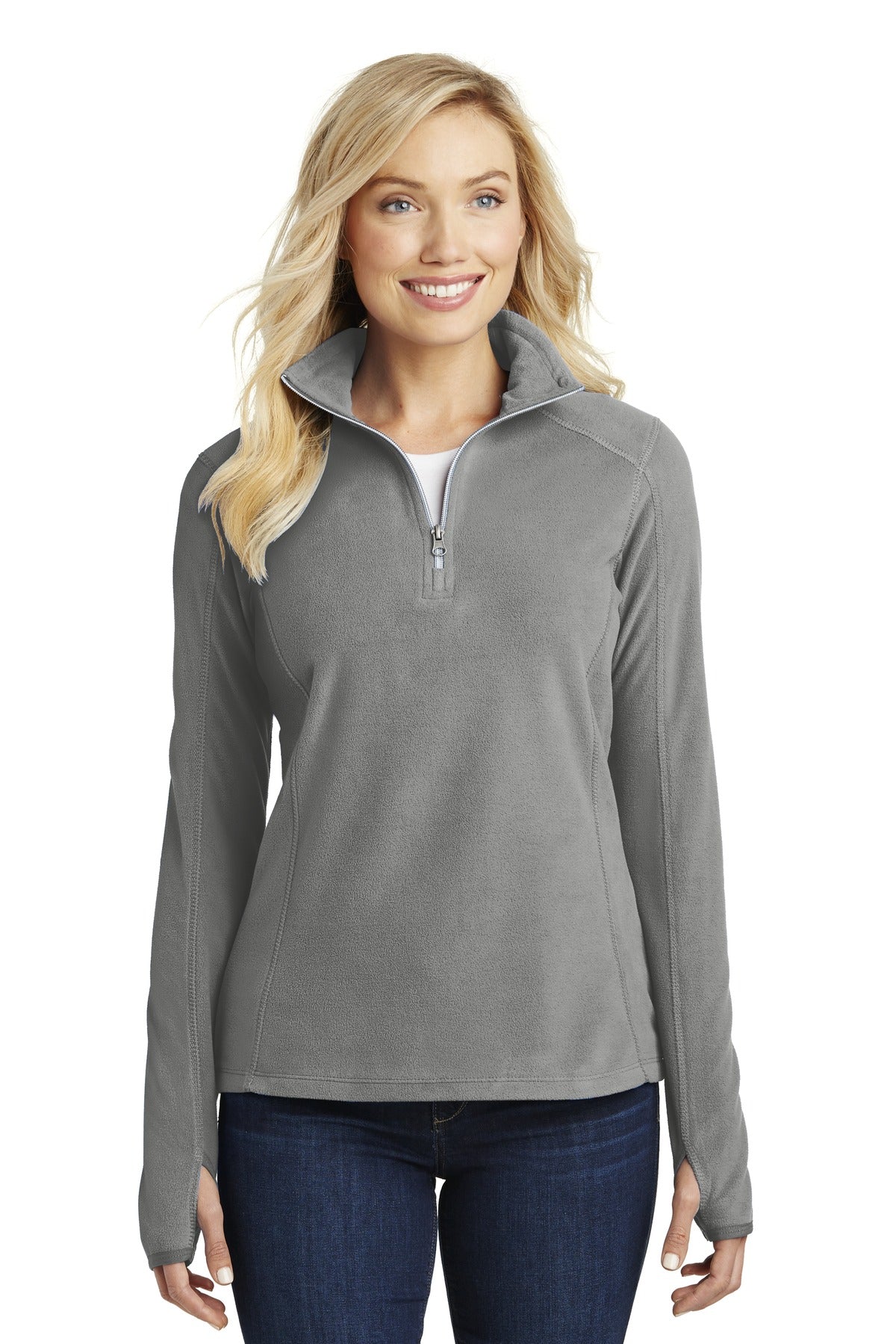 Port Authority Women's Microfleece 1/2-Zip Pullover. L224 - EMBROIDERED
