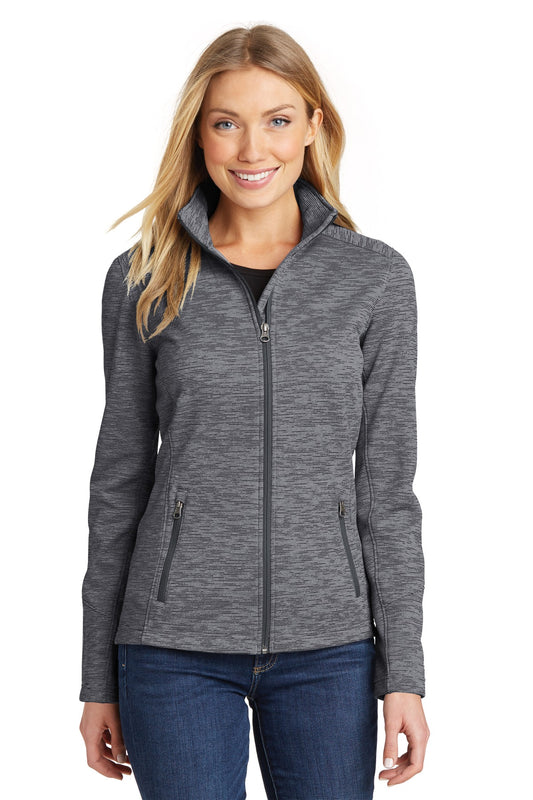 Port Authority Women's Digi Stripe Fleece Jacket. L231 - EMBROIDERED