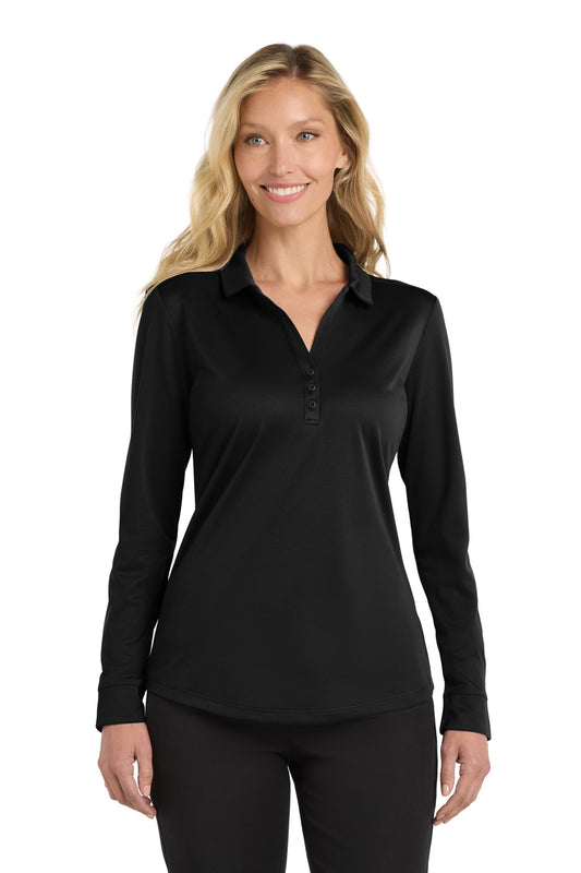 Port Authority  Women's Silk Touch ‚  Performance Long Sleeve Polo. L540LS - EMBROIDERED