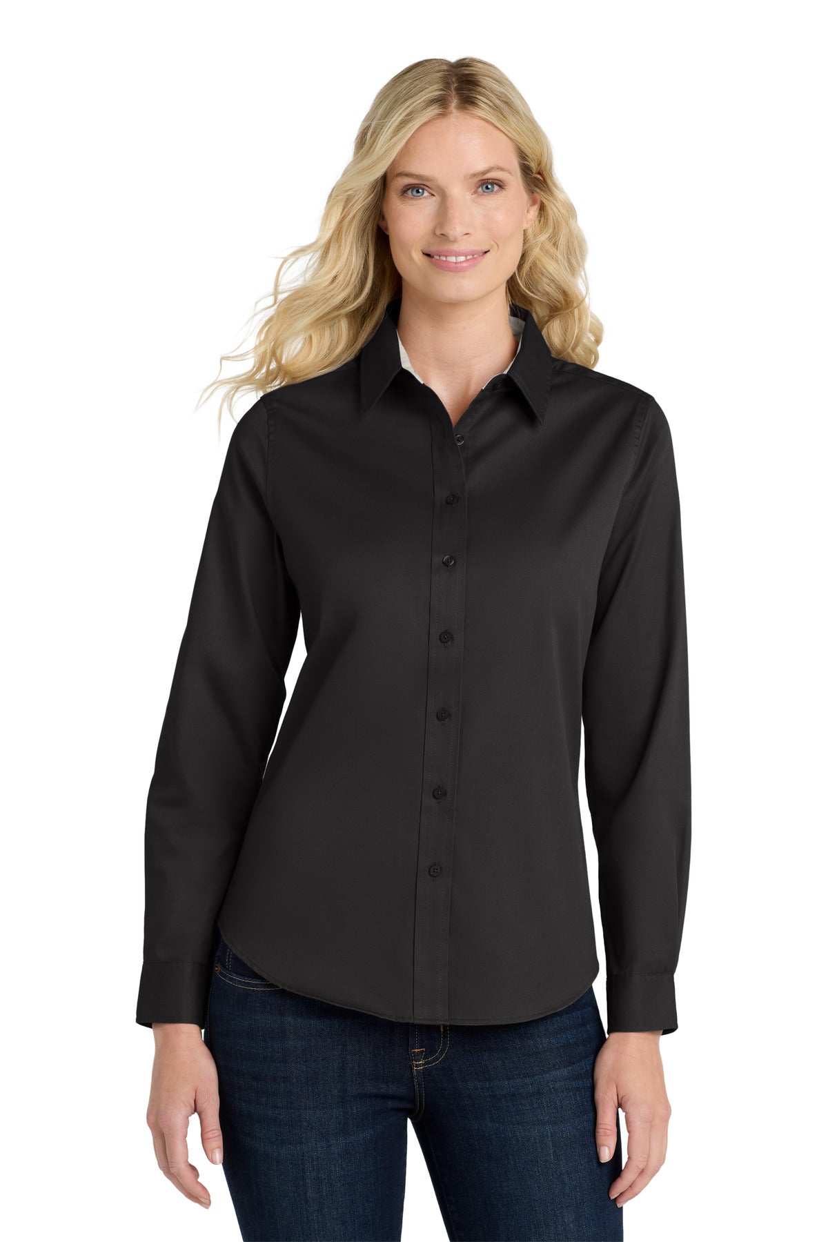 Port Authority Women's Long Sleeve Easy Care Shirt.  L608 - EMBROIDERED