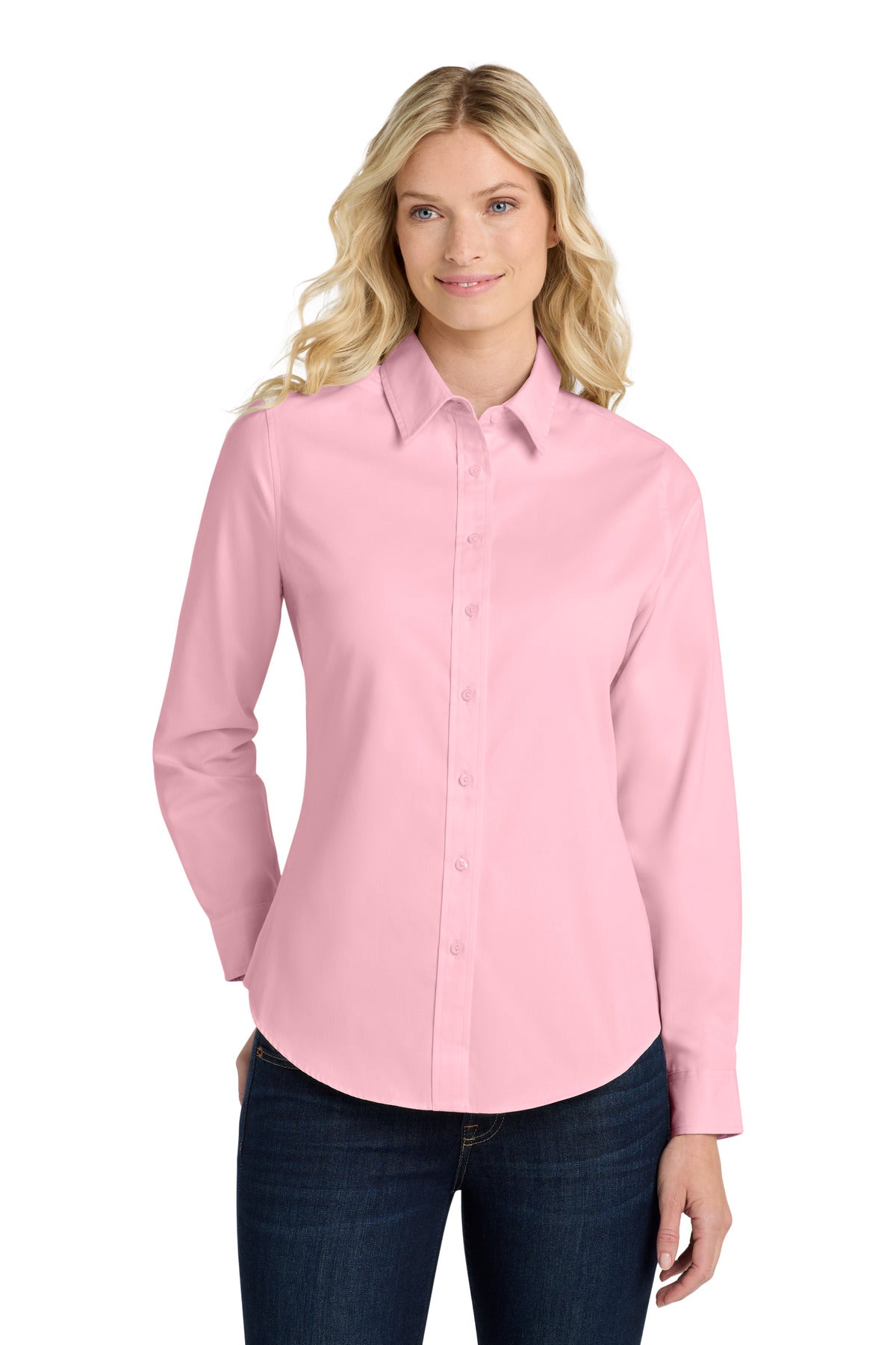 Port Authority Women's Long Sleeve Easy Care Shirt.  L608 - EMBROIDERED