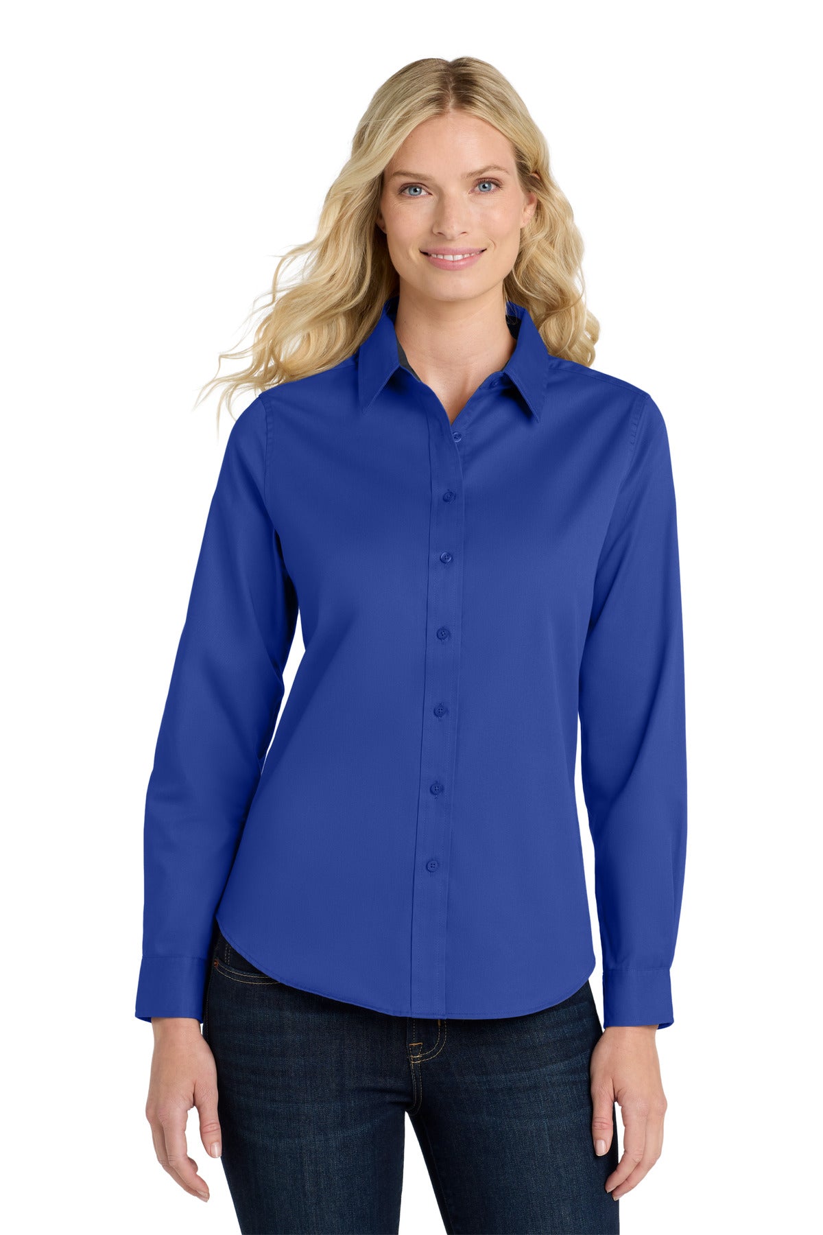 Port Authority Women's Long Sleeve Easy Care Shirt.  L608 - EMBROIDERED