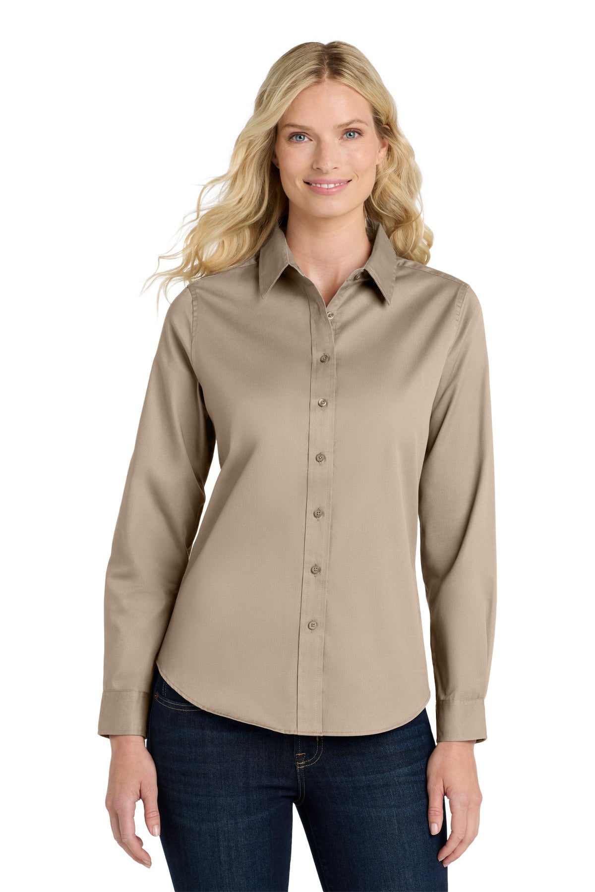 Port Authority Women's Long Sleeve Easy Care Shirt.  L608 - EMBROIDERED