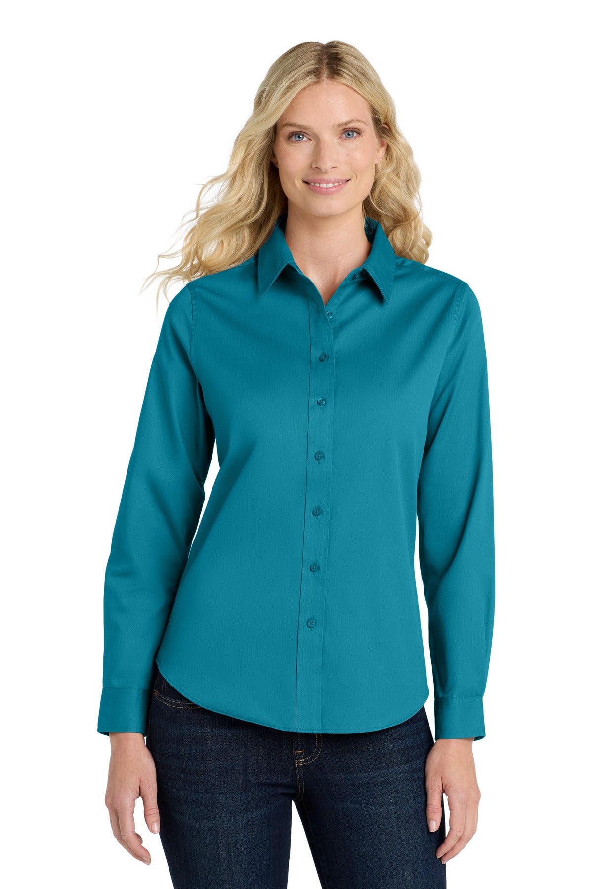 Port Authority Women's Long Sleeve Easy Care Shirt.  L608 - EMBROIDERED