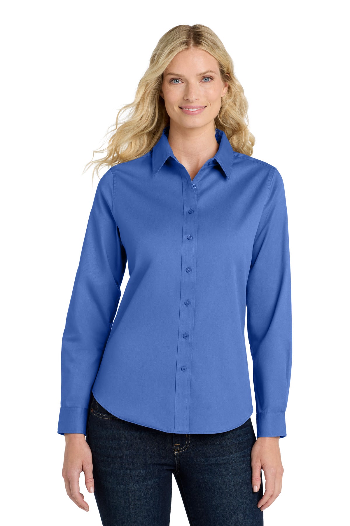 Port Authority Women's Long Sleeve Easy Care Shirt.  L608 - EMBROIDERED