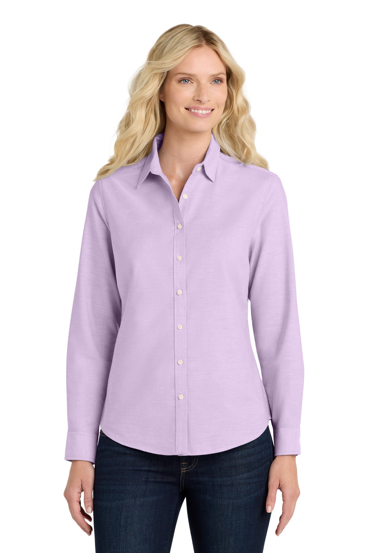 Port Authority Women's SuperPro‚ Oxford Shirt. L658 - EMBROIDERED