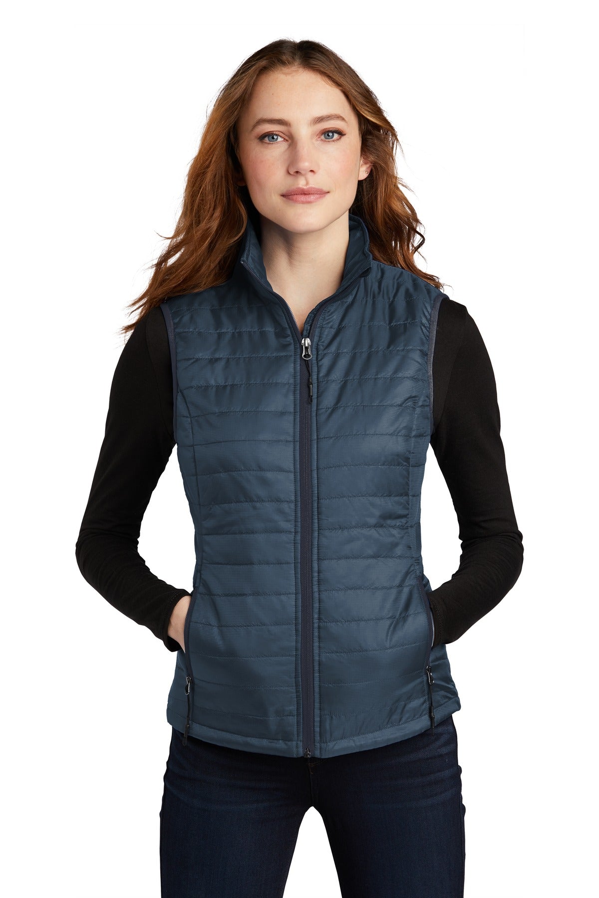Port Authority  Women's Packable Puffy Vest L851 - EMBROIDERED