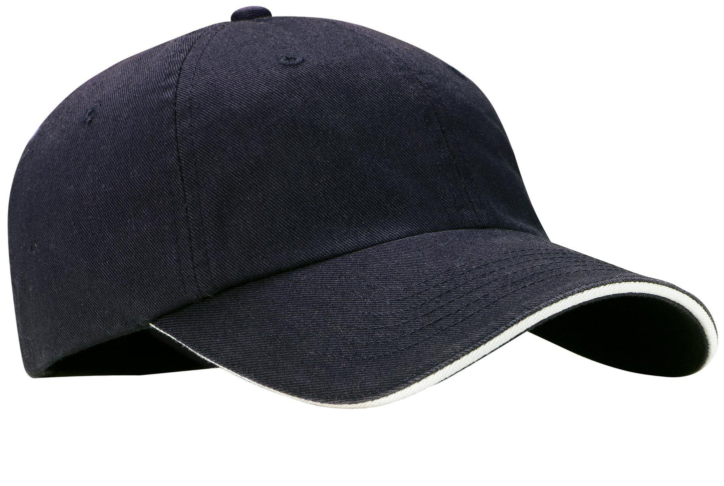 Port Authority Sandwich Bill Cap with Striped Closure. C830 - EMBROIDERED