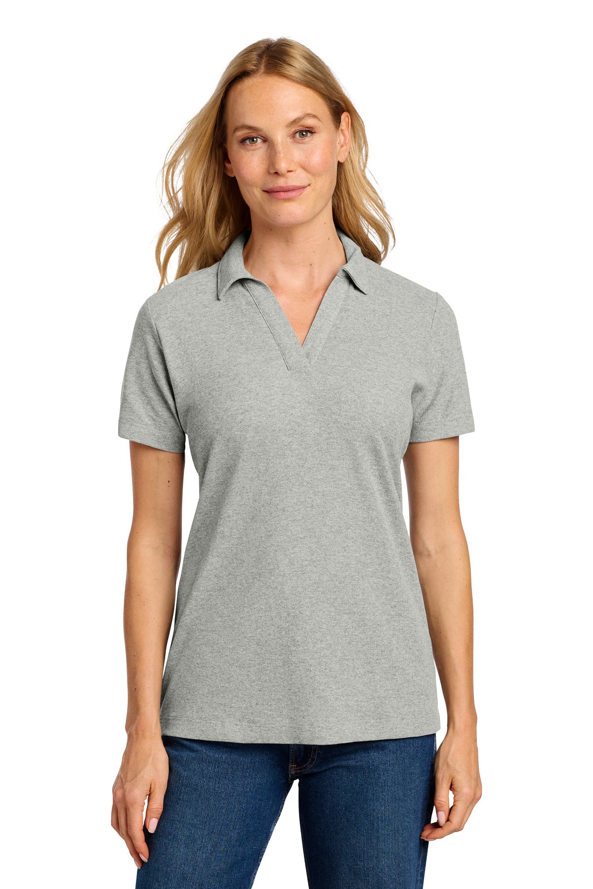 Port Authority Women's C-FREE Cotton Blend Pique Polo LK867 - EMBROIDERED