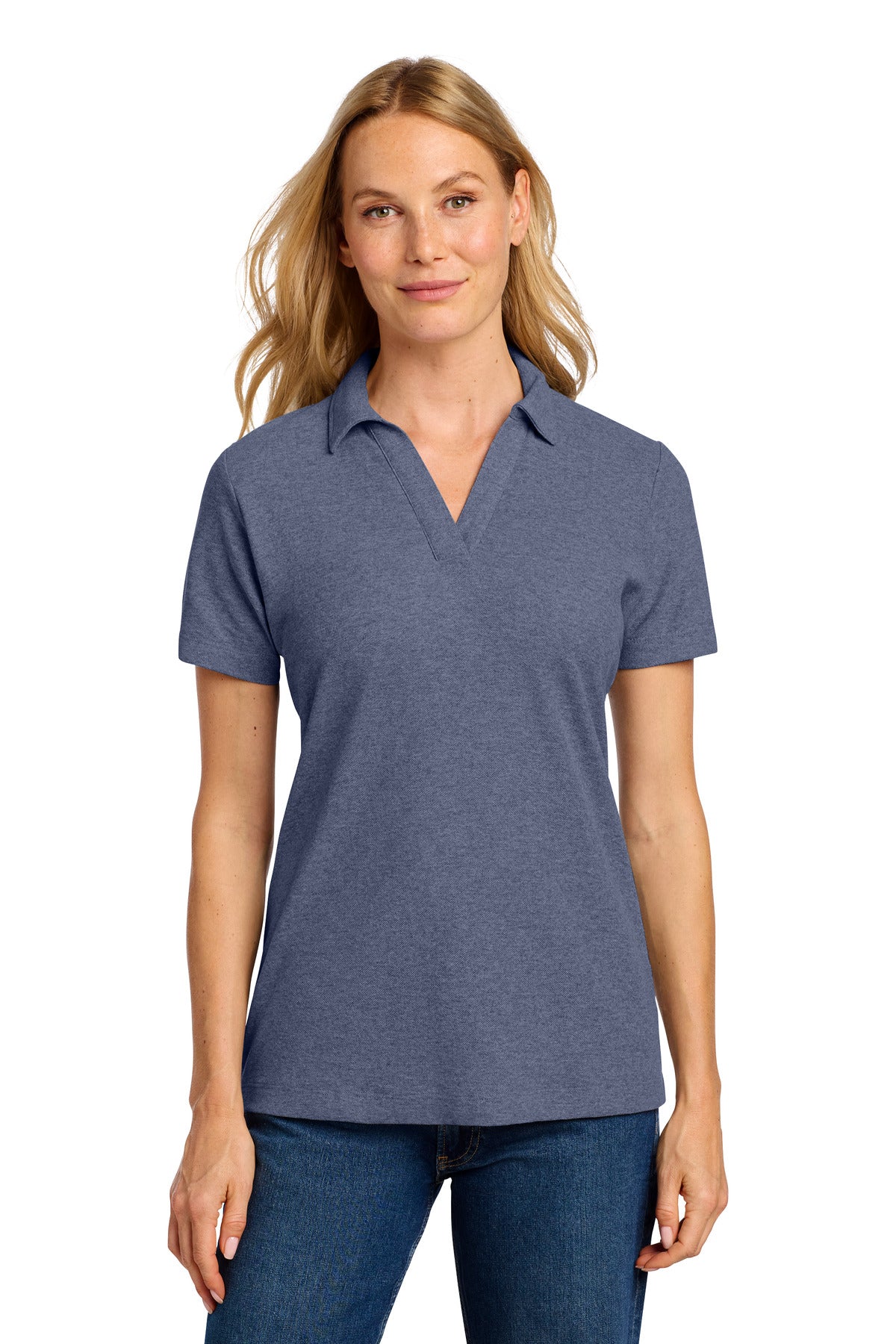 Port Authority Women's C-FREE Cotton Blend Pique Polo LK867 - EMBROIDERED