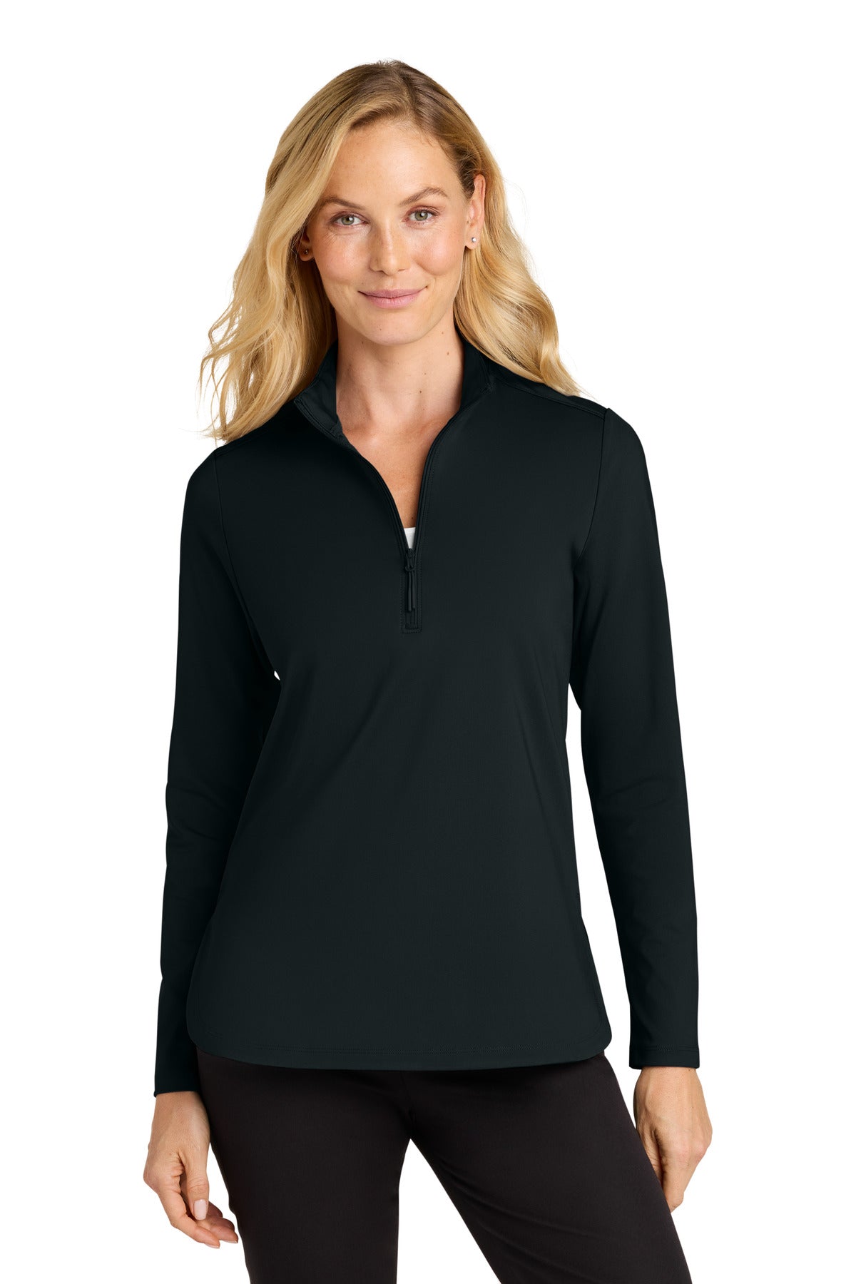 Port Authority Women's C-FREE Double Knit 1/4-Zip LK880 - EMBROIDERED