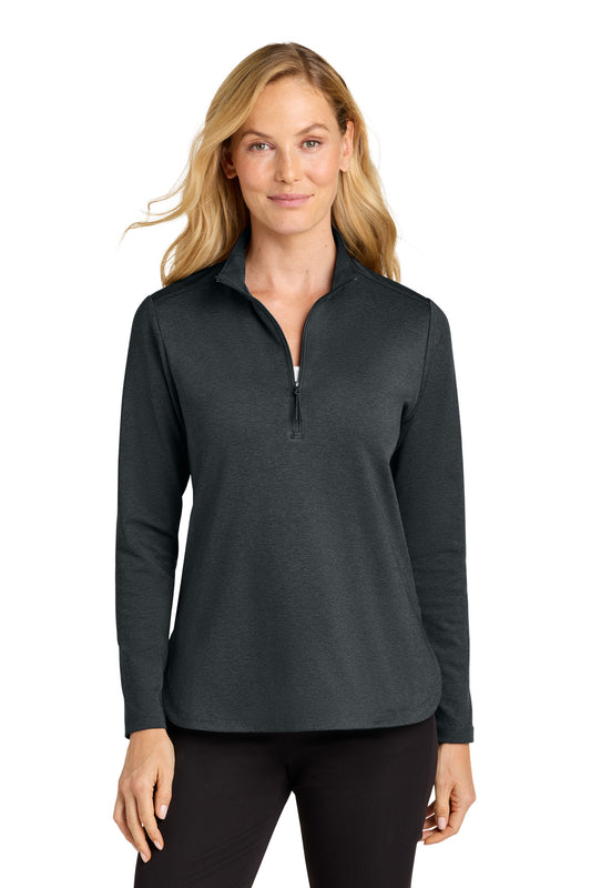 Port Authority Women's C-FREE Double Knit 1/4-Zip LK880 - EMBROIDERED