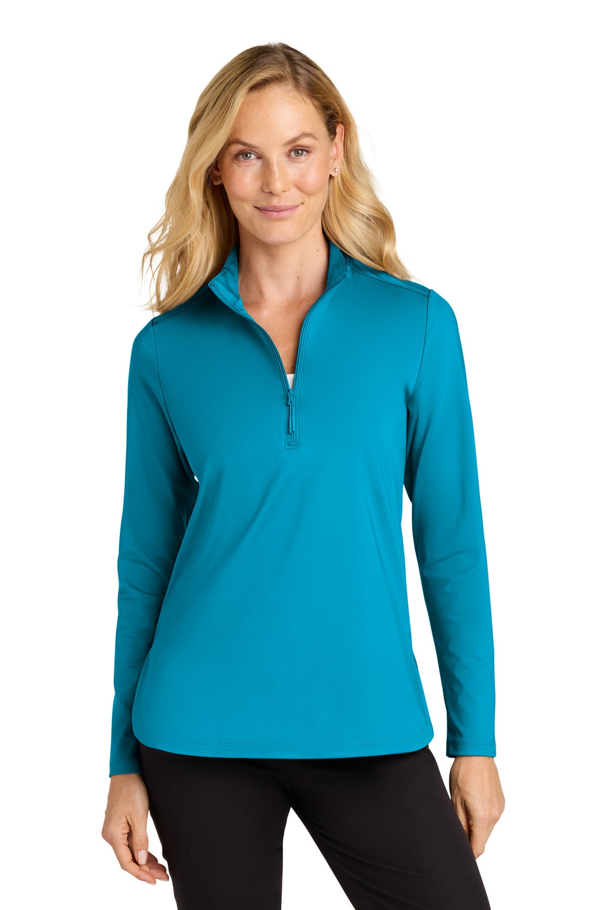 Port Authority Women's C-FREE Double Knit 1/4-Zip LK880 - EMBROIDERED