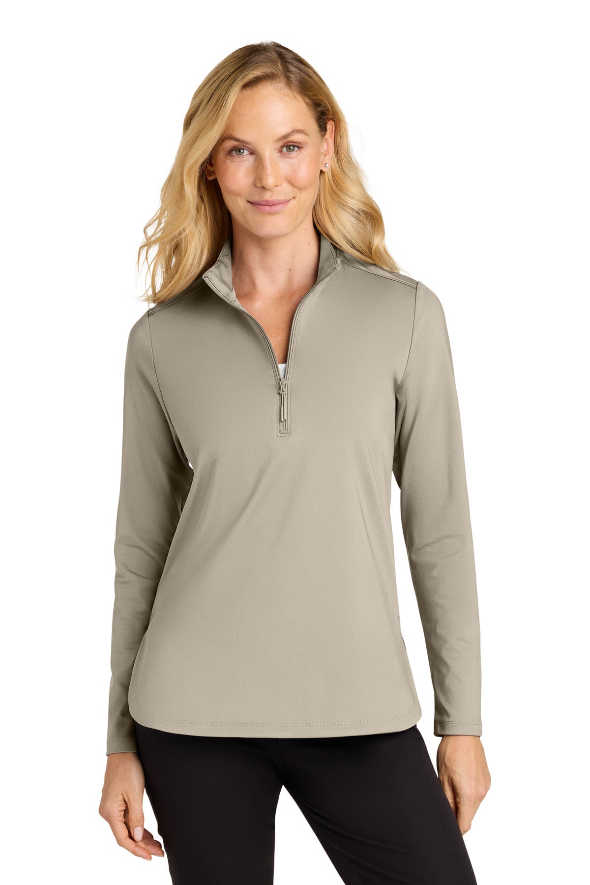 Port Authority Women's C-FREE Double Knit 1/4-Zip LK880 - EMBROIDERED
