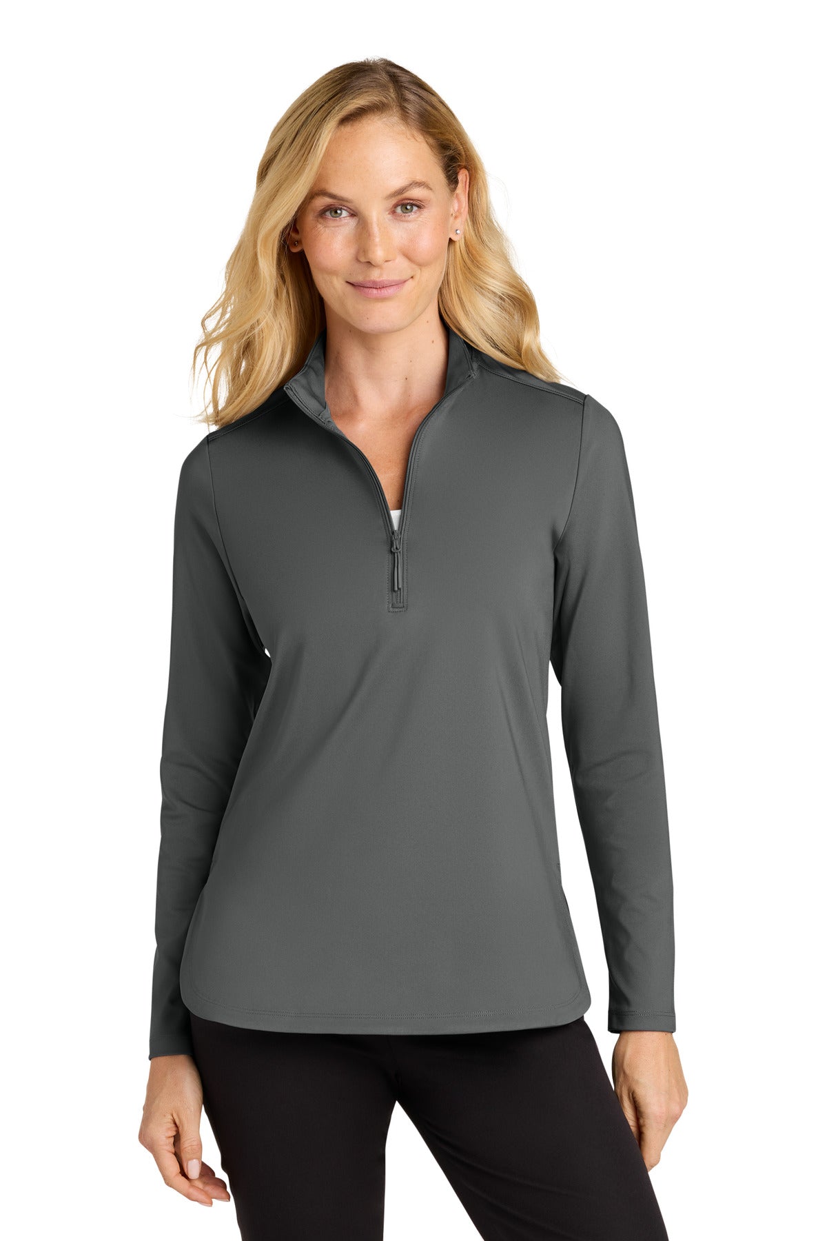 Port Authority Women's C-FREE Double Knit 1/4-Zip LK880 - EMBROIDERED