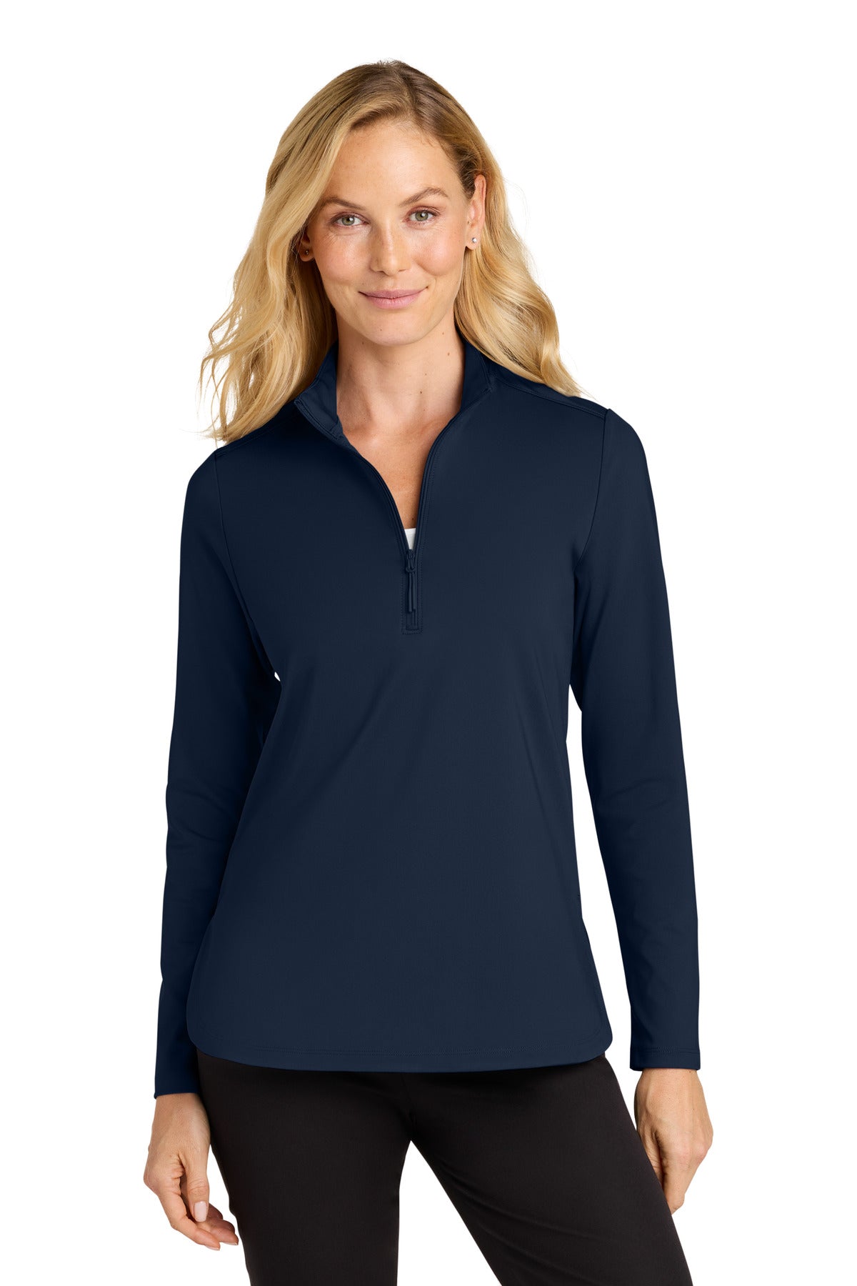 Port Authority Women's C-FREE Double Knit 1/4-Zip LK880 - EMBROIDERED
