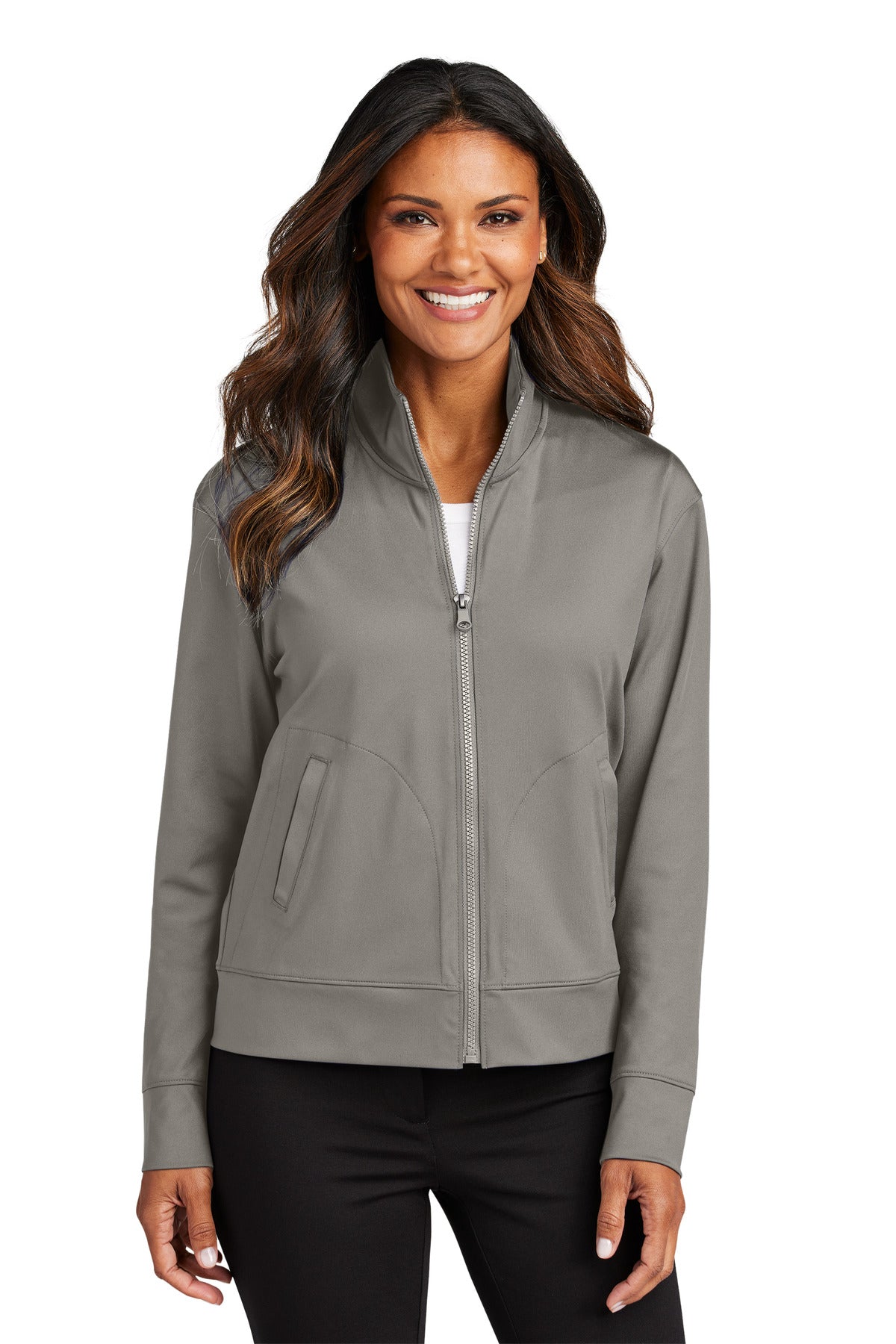 Port Authority Women's C-FREE Double Knit Full-Zip LK881 - EMBROIDERED