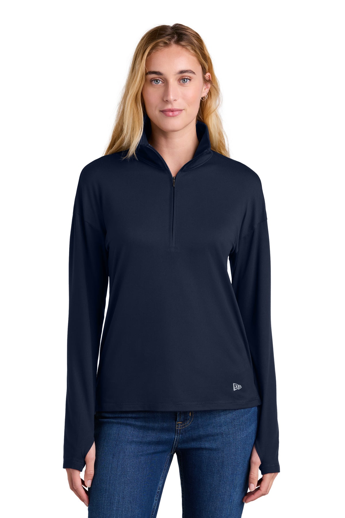 New Era Women's Power 1/2-Zip LNEA228 - EMBROIDERED