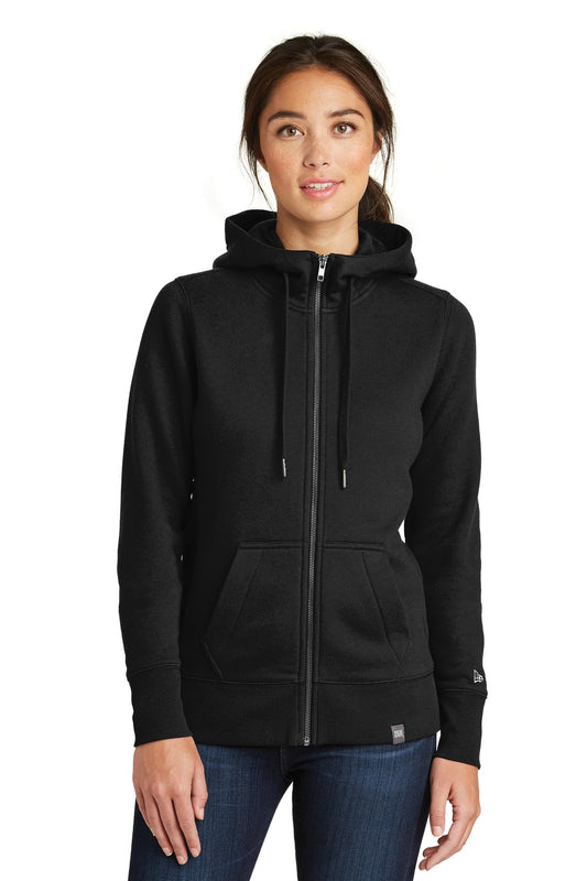 New Era  Women's French Terry Full-Zip Hoodie. LNEA502 - EMBROIDERED