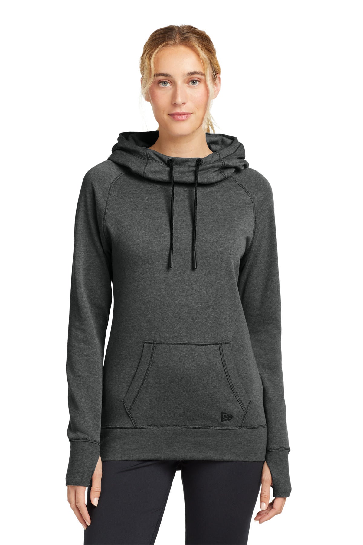 New Era  Women's Tri-Blend Fleece Pullover Hoodie. LNEA510 - EMBROIDERED