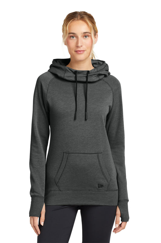 New Era  Women's Tri-Blend Fleece Pullover Hoodie. LNEA510 - EMBROIDERED