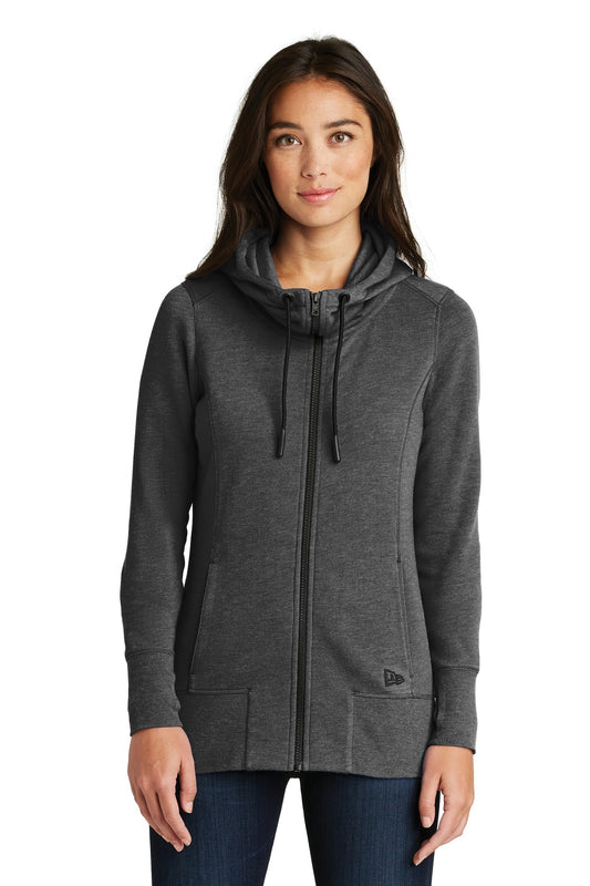 New Era  Women's Tri-Blend Fleece Full-Zip Hoodie. LNEA511 - EMBROIDERED