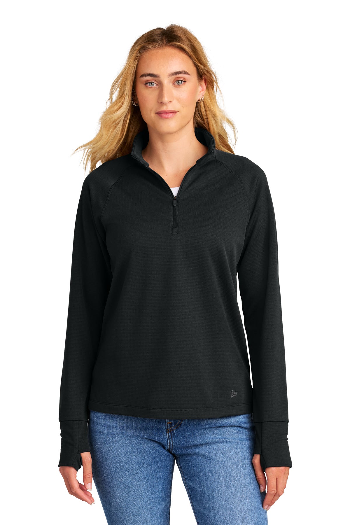 New Era Women's Stand Out 1/4-Zip LNEA515 - EMBROIDERED