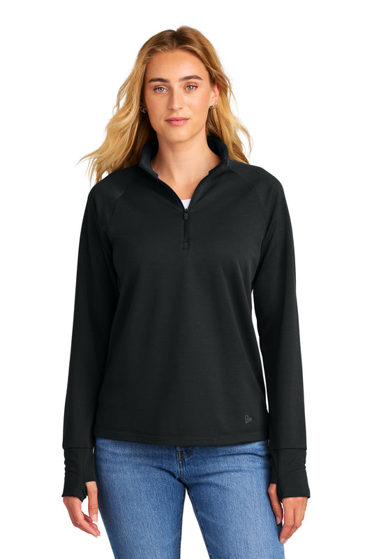 New Era Women's Stand Out 1/4-Zip LNEA515 - EMBROIDERED
