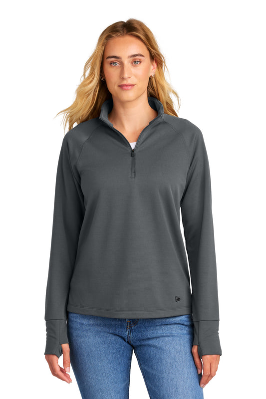 New Era Women's Stand Out 1/4-Zip LNEA515 - EMBROIDERED
