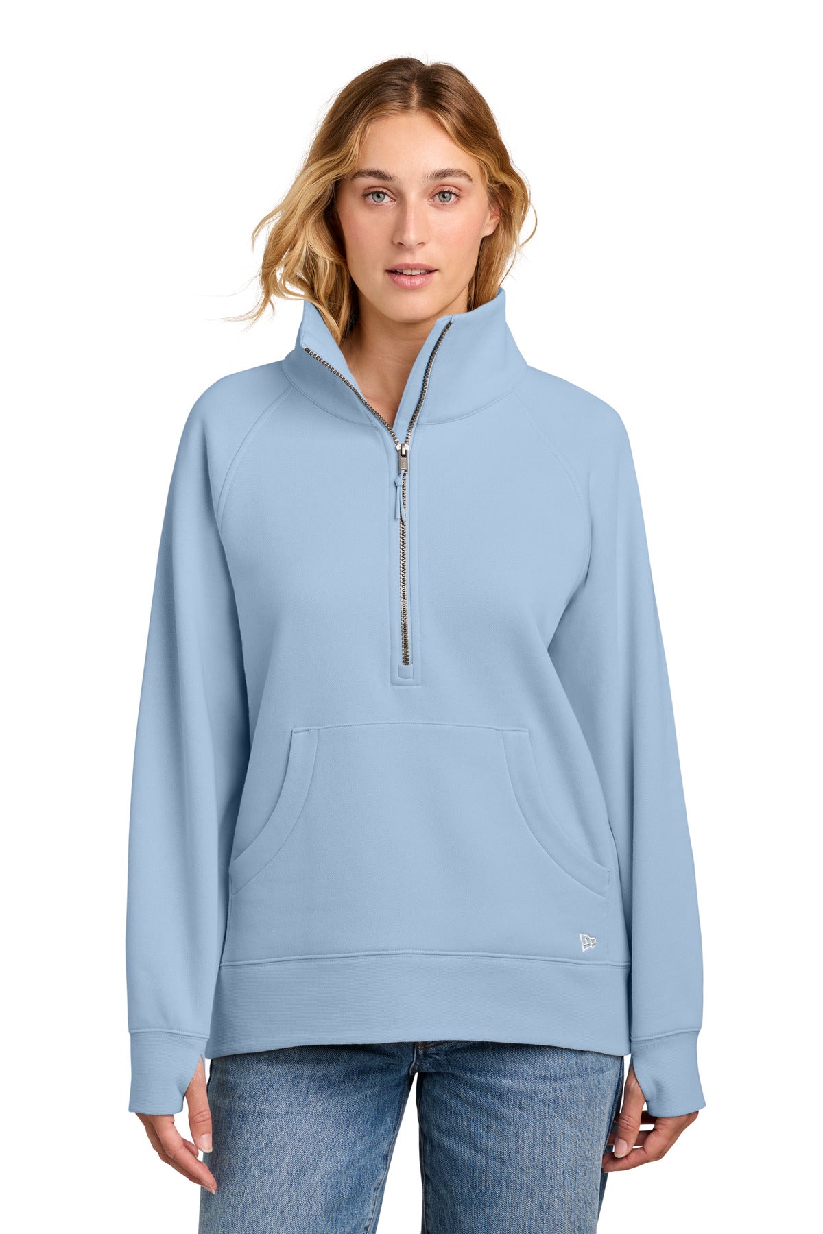 New Era Women's Heritage Fleece 1/2-Zip LNEA528 - EMBROIDERED
