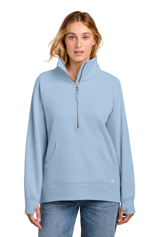 New Era Women's Heritage Fleece 1/2-Zip LNEA528 - EMBROIDERED