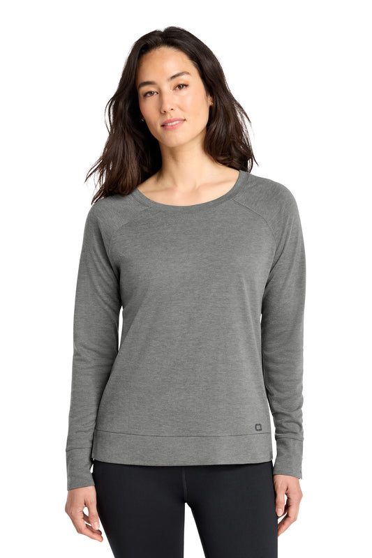 OGIO Women's Command Long Sleeve Scoop Neck LOG150 - EMBROIDERED