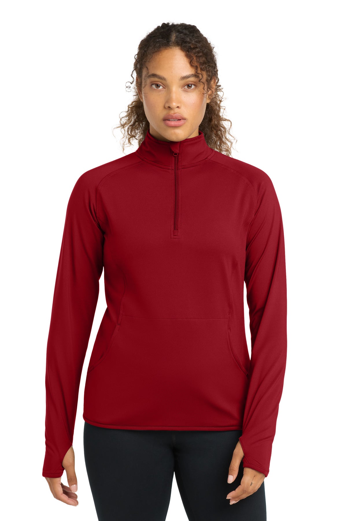 Sport-Tek Women's Sport-Wick Stretch 1/4-Zip Pullover. LST850 - EMBROIDERED